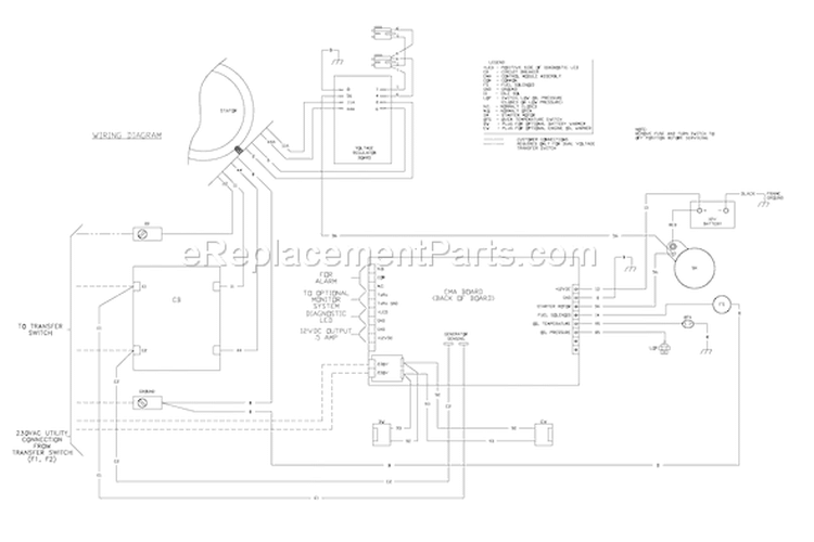 Page F Diagram and Parts List for 040297-0  Briggs and Stratton Generator